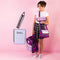 Black and Purple Tie Dye High School Backpack