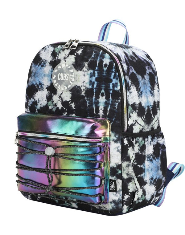 Inky Black Tie Dye High School Backpack
