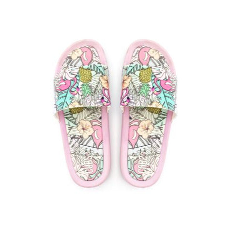 Lilac Flamingos Women Summer Slide