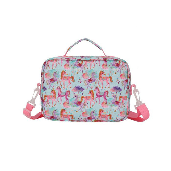 Junior Baby Blue Baby Unicorn Glittery Multicolor Lunch Bag