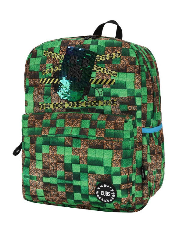 Mine craft Sequin Junior Student Backpack