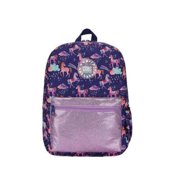 Navy Blue Baby Unicorn Glittery Junior Backpack