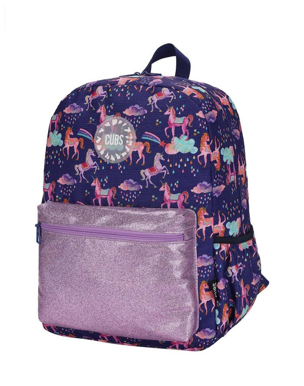 Navy Blue Baby Unicorn Glittery Junior Backpack