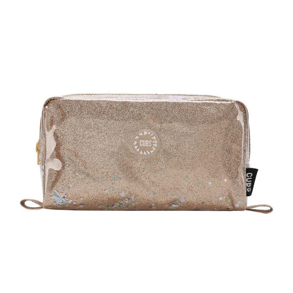 Meow Gold Glittery Pencil Case