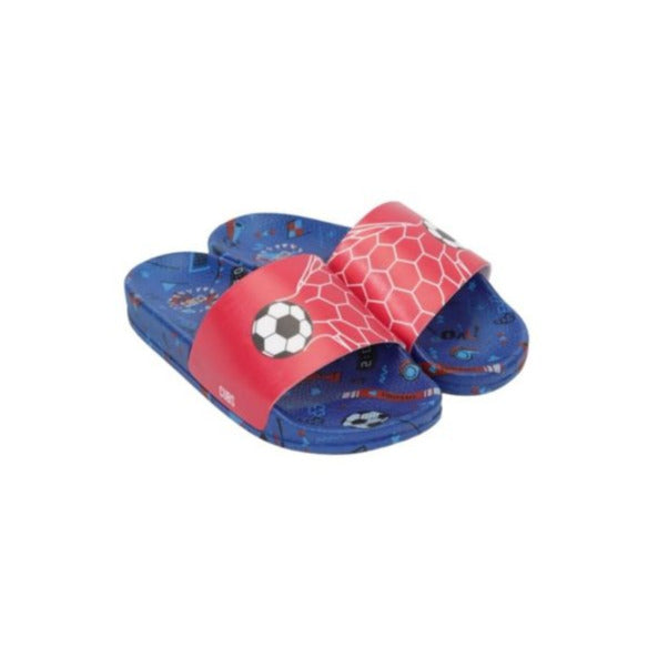 RED FOOTBALL GOAL NAVY SLIDE