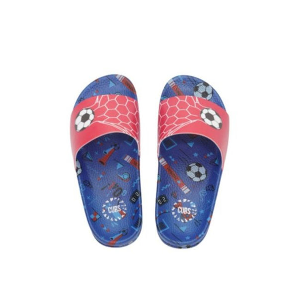 RED FOOTBALL GOAL NAVY SLIDE