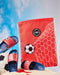 RED FOOTBALL GOAL NAVY SLIDE