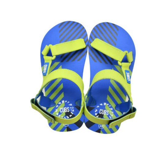 Royal Blue – Neon Green Boys Sporty Sling CUBS Sandal