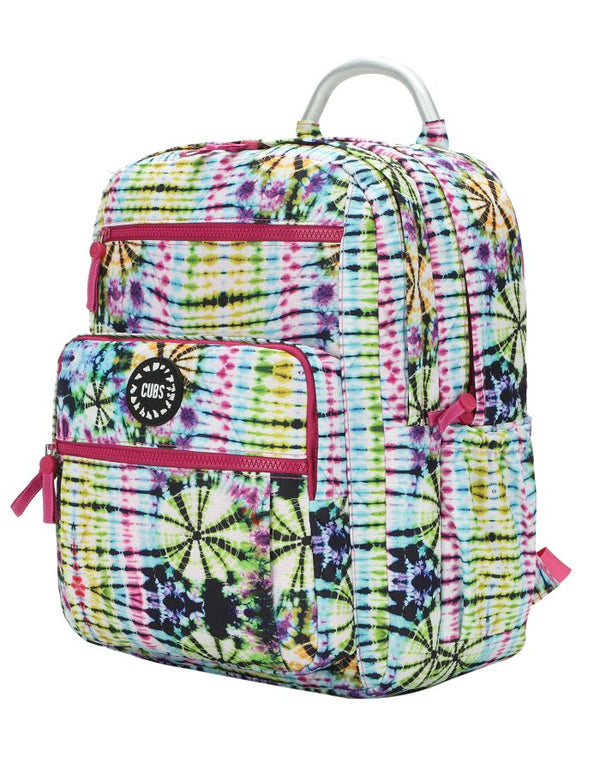Tie Dye Swirls in Black Senior Student Backpack