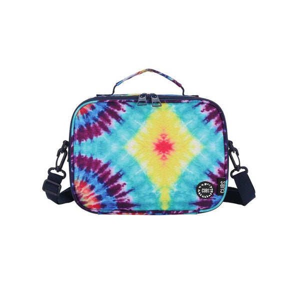Turquoise Tie Dye 2 Classic Lunch Bag With Shoulder Strap