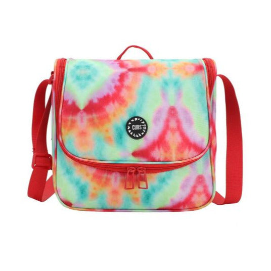 Watermelon Red Tie Dye Cross Body Lunch Bag