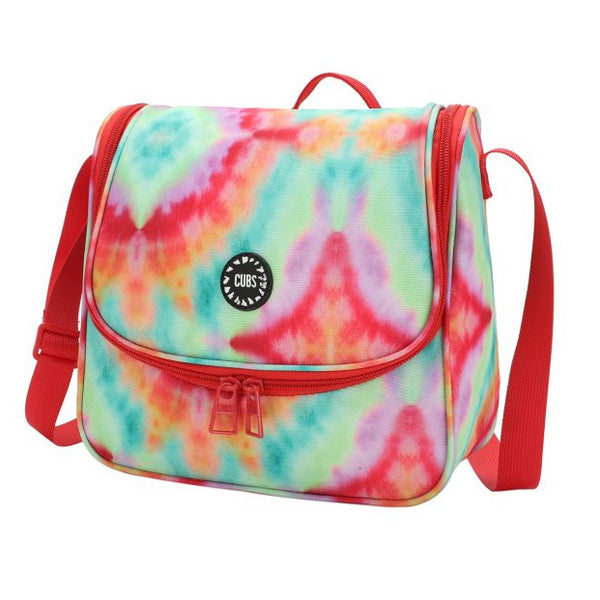 Watermelon Red Tie Dye Cross Body Lunch Bag