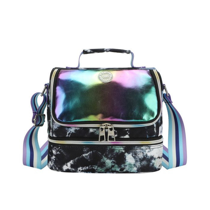 Inky Black Tie Dye High School Lunch Bag