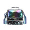 Inky Black Tie Dye High School Lunch Bag