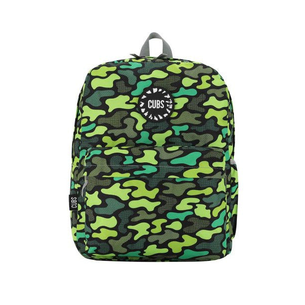 Neon Green Camo Junior Student Backpack