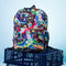 Black Tie Dye Swirls Junior Student Backpack
