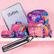 Blue and Purple Tie Dye High School Pencil Case