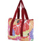 Pink Latte & Summer Fruits Double Face Tote Bag – Waterproof Reversible Beach Bag for Women