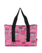 Pink Latte & Summer Fruits Double Face Tote Bag – Waterproof Reversible Beach Bag for Women