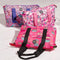 Pink Latte & Summer Fruits Double Face Tote Bag – Waterproof Reversible Beach Bag for Women